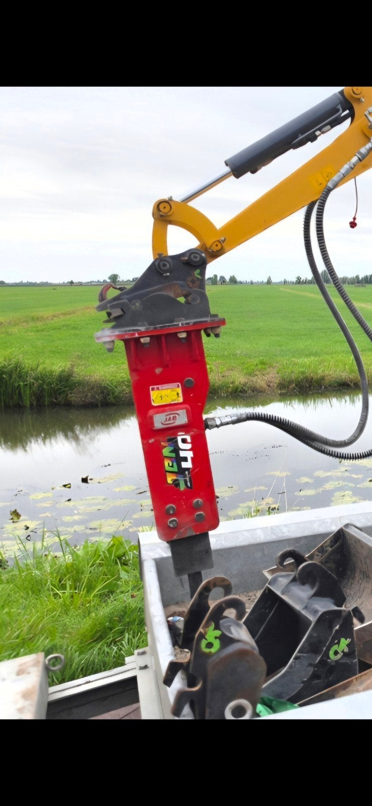 Hydraulische Hamer cw00 aansluiting, Ophalen, Graafmachine
