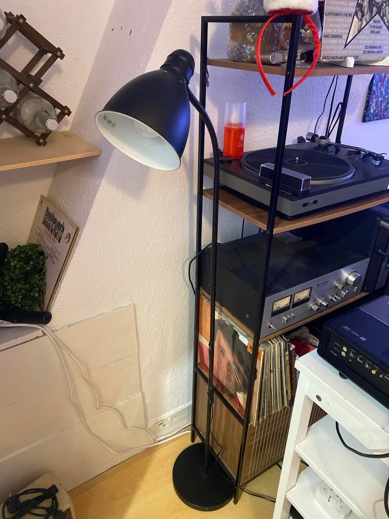 Zwarte Staande Lamp, Ophalen, Gebruikt, Metaal, 150 tot 200 cm