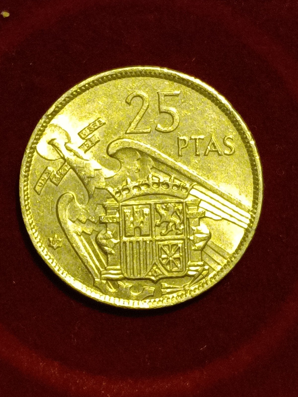 25 ptas 1957, Ophalen of Verzenden