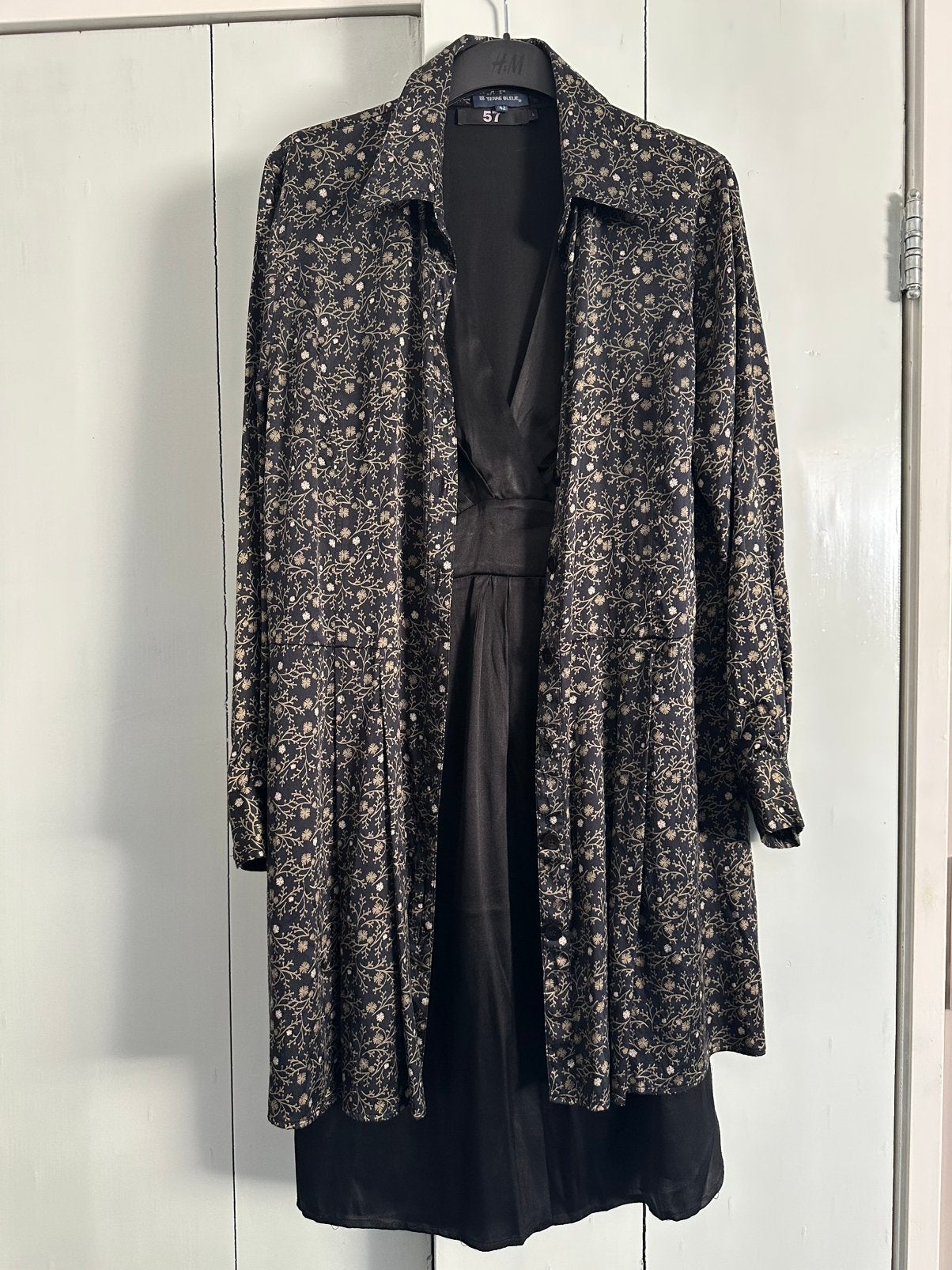 Terre Bleue blousejurk tuniek blouse silk zijde L 42, Ophalen of Verzenden, Zo goed als nieuw, Maat 42/44 (L), Blauw