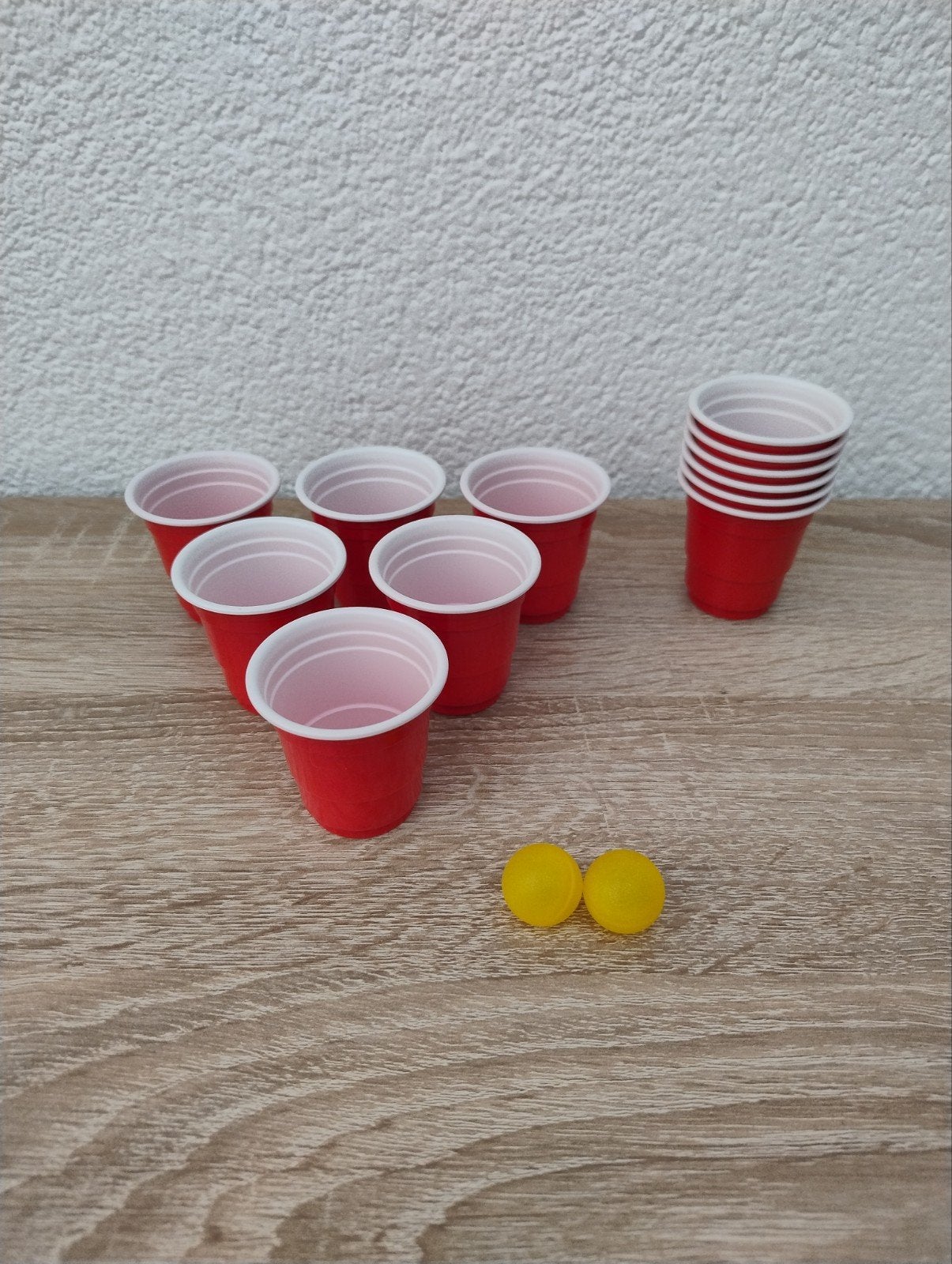 Mini Beer Pong Set - Cups en Ballen, Een of twee spelers, Ophalen, Gebruikt