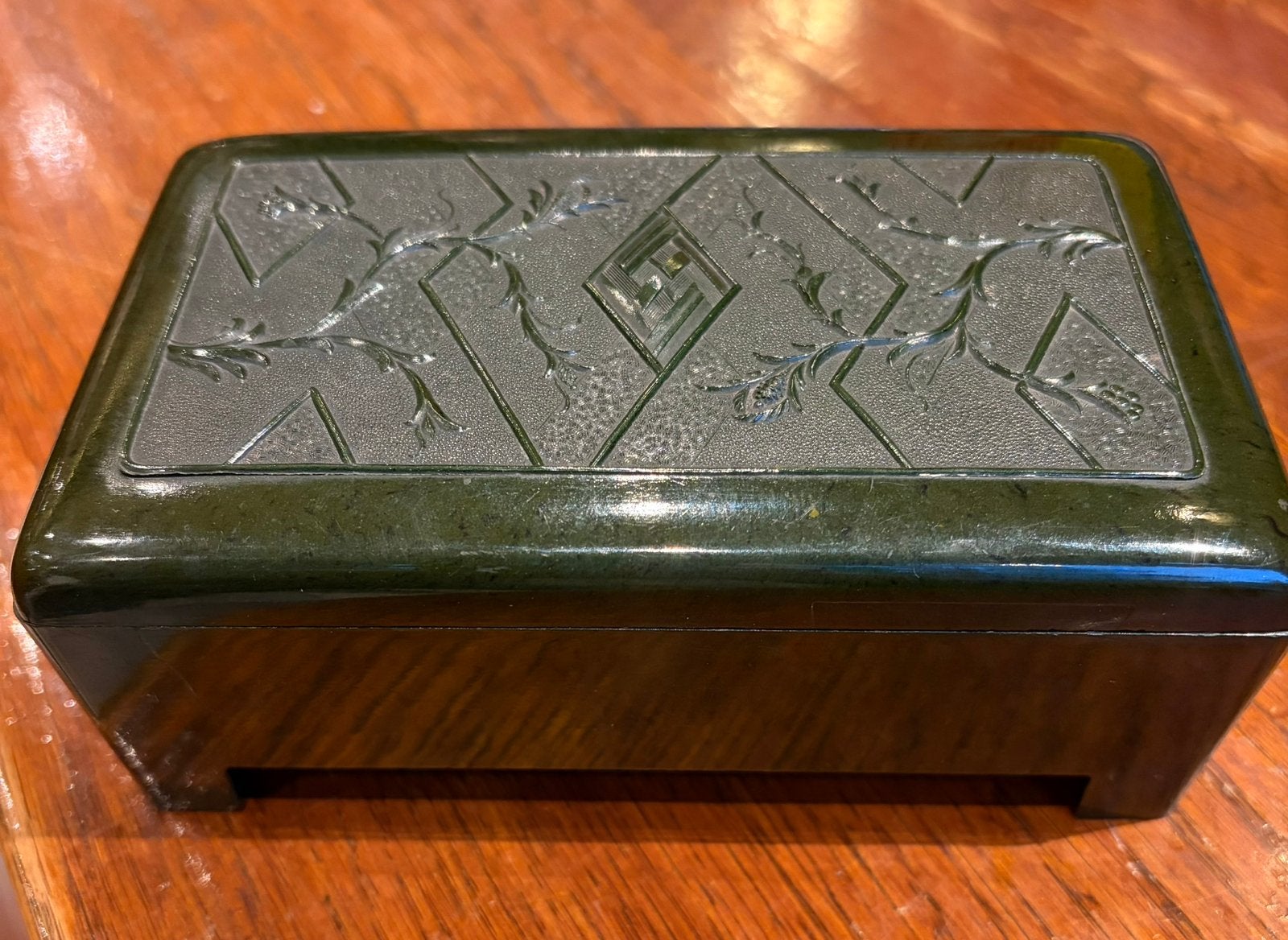 Ebena doos, art deco, bakeliet, Antiek en Kunst, Ophalen of Verzenden