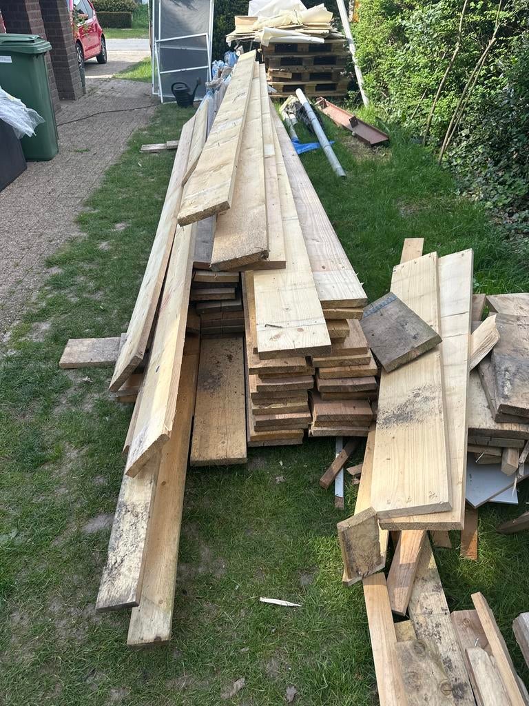 Houten vuren balken en planken, Ophalen, Gebruikt, Balk, Vuren