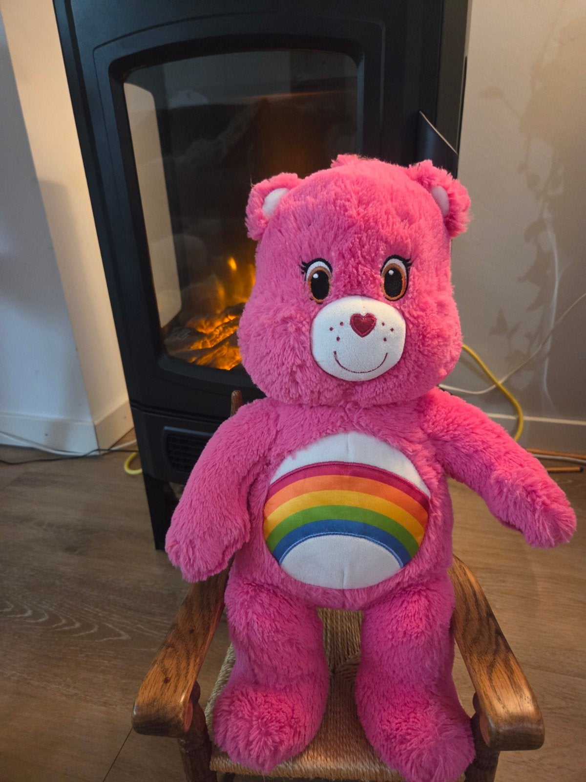 Roze Care Bear knuffel van Build-A-Bear, Gebruikt, Overige karakters, Beer, Ophalen of Verzenden