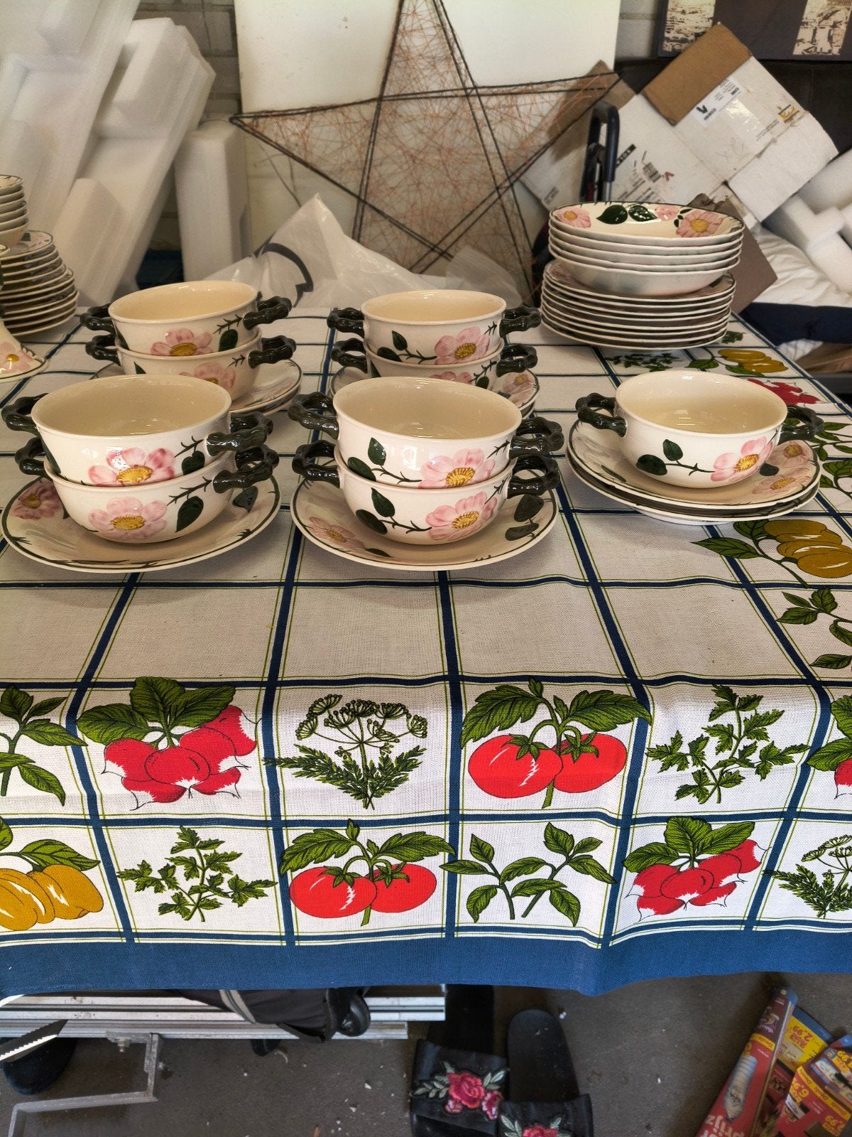 Villeroy & Boch Wild Rose soepkommen met schotels, Ophalen of Verzenden
