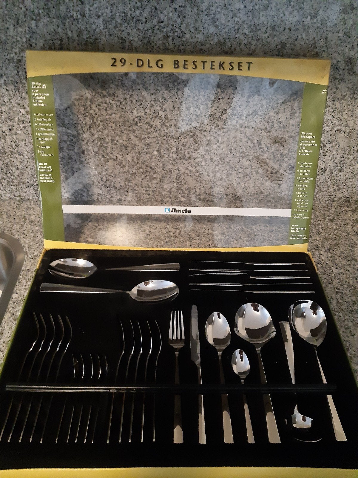 29-delig Amefa bestekset - Nieuw in doos, Ophalen, Nieuw, Amefa, Bestekset