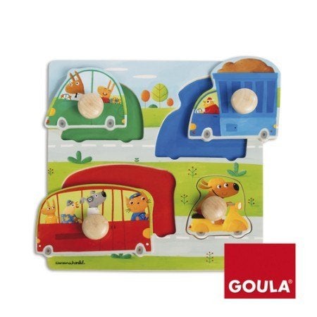 Goula: Voertuigen Noppenpuzzel, Kinderen en Baby's, Speelgoed | Kinderpuzzels, ., Nieuw, Ophalen of Verzenden, .