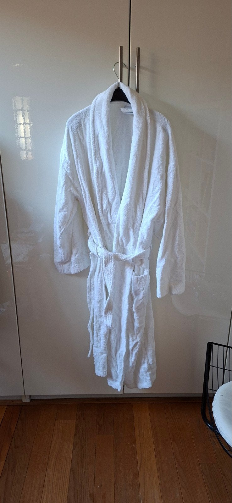 Witte badjas 100% katoen - Maat L/XL, Onbekend, Ophalen of Verzenden, Nieuw