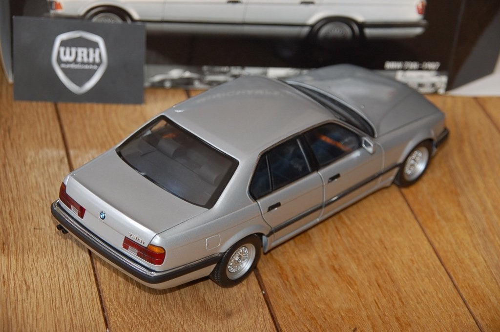 1:18 BMW 730i 1987 silver Minichamps diecast WRH, Verzenden, Zo goed als nieuw, Auto, MiniChamps