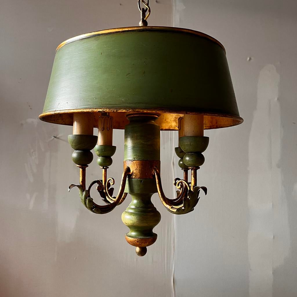 Franse bouilotte hanglamp vintage antiek, Ophalen