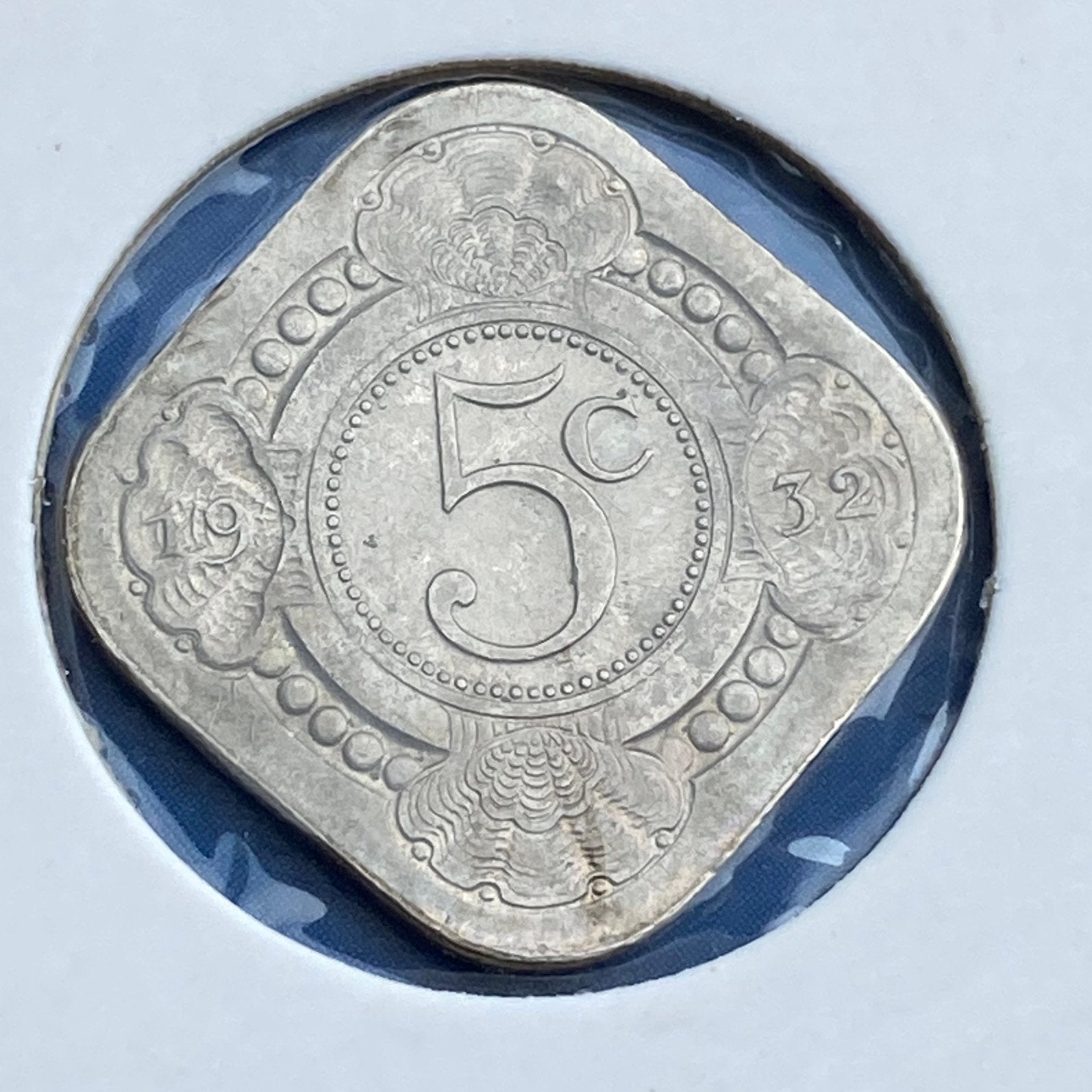 5 Cent / Vierkante Stuiver uit 1932 van Wilhelmina kwaliteit, Postzegels en Munten, Munten | Nederland, Verzenden, Koningin Wilhelmina
