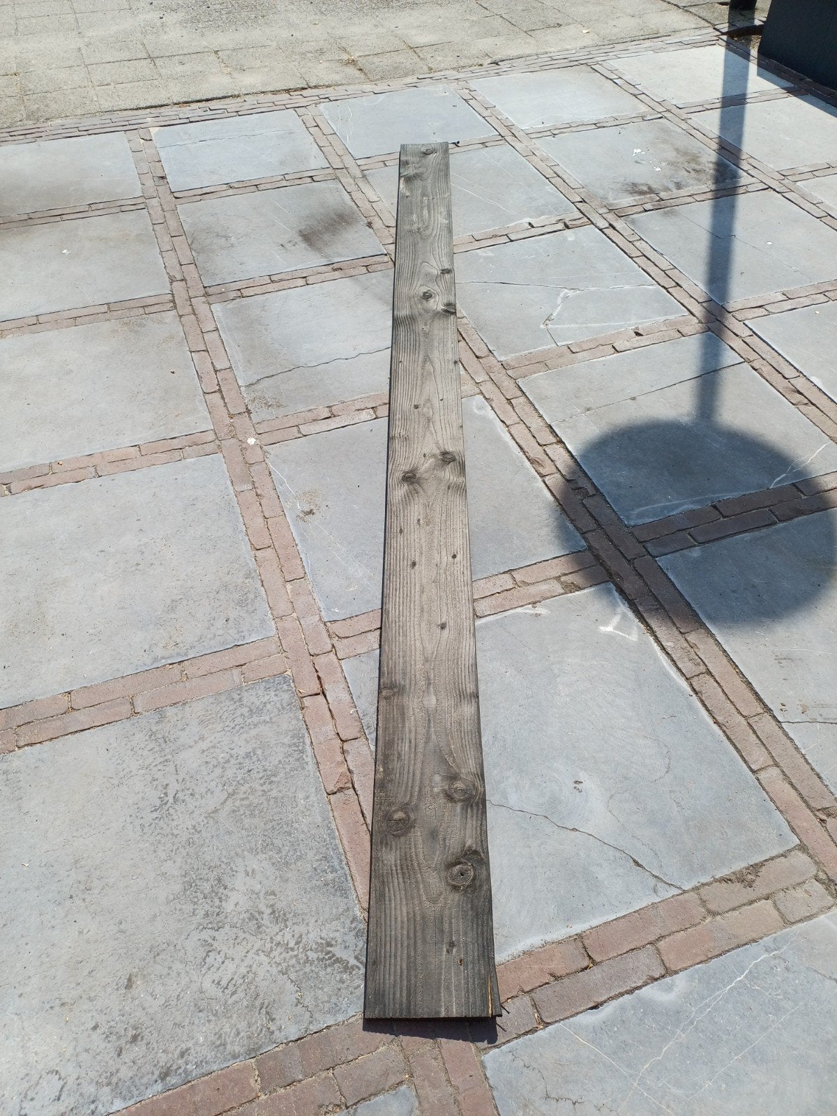 schutting planken zwart 3 meter lang 20 stuks, Ophalen, Gebruikt, 250 cm of meer, Planken