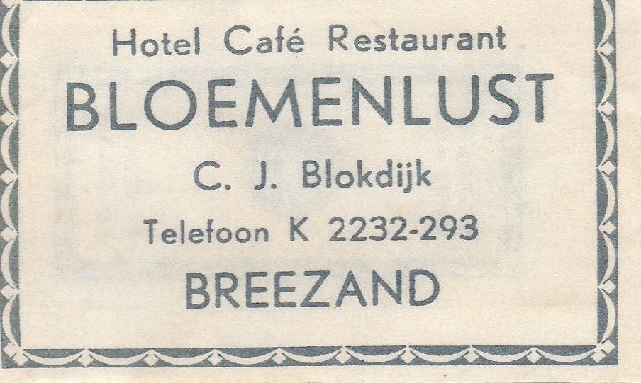 Bloemenlust Breezand - C Blokdijk, Verzamelen, Suikerzakjes, Ophalen of Verzenden