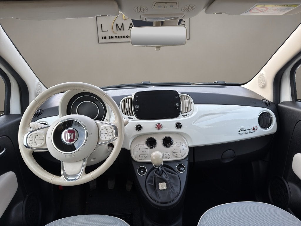Fiat 500C 1.2 Collezione 2019 BICOLORE | Cabrio | Airco | Be, Keurmerk '100% Onderhouden', 12 maanden, Gebruikt, 4 cilinders
