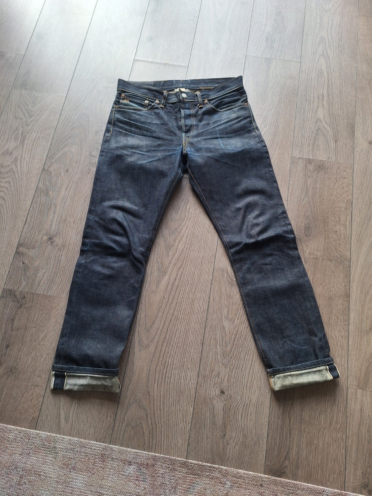 Super gave RRL jeans, selvedge, Ophalen of Verzenden, Zo goed als nieuw, Blauw, W33 - W34 (confectie 48/50)