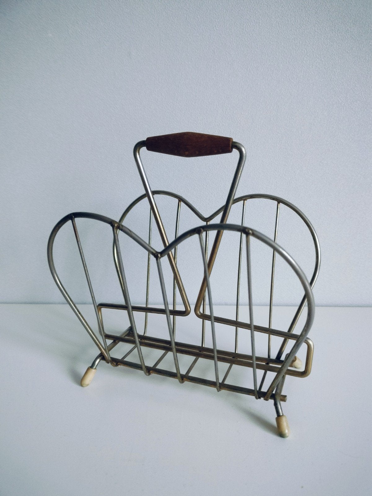 vintage metalen servethouder/ brieven houder jaren 50, Ophalen of Verzenden, Huis en Inrichting
