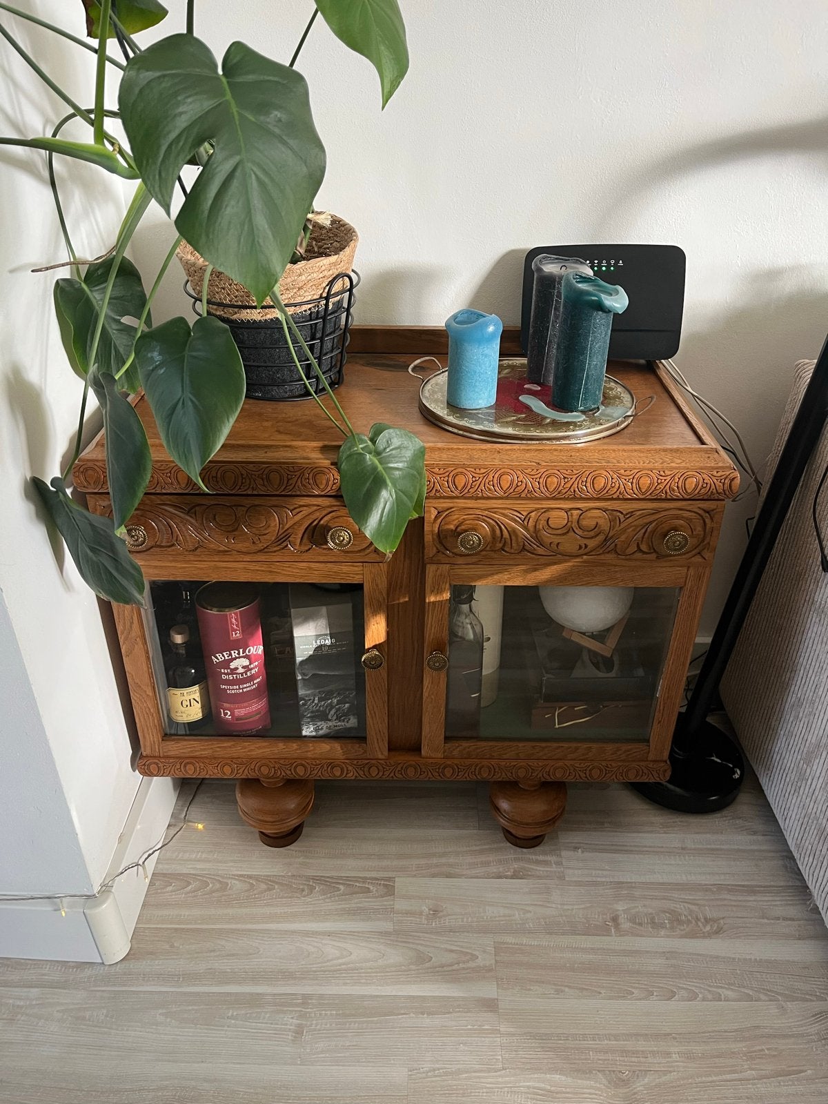 Antieke houten kast met deuren en lade, Antiek en Kunst, Ophalen