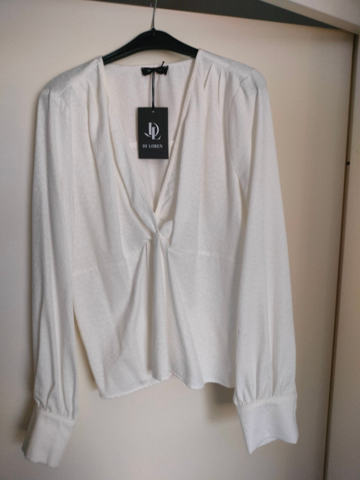Di Loren Jacquard Knot Top - Nieuw met kaartje, Maat 38/40 (M), Di Loren, Wit, Nieuw