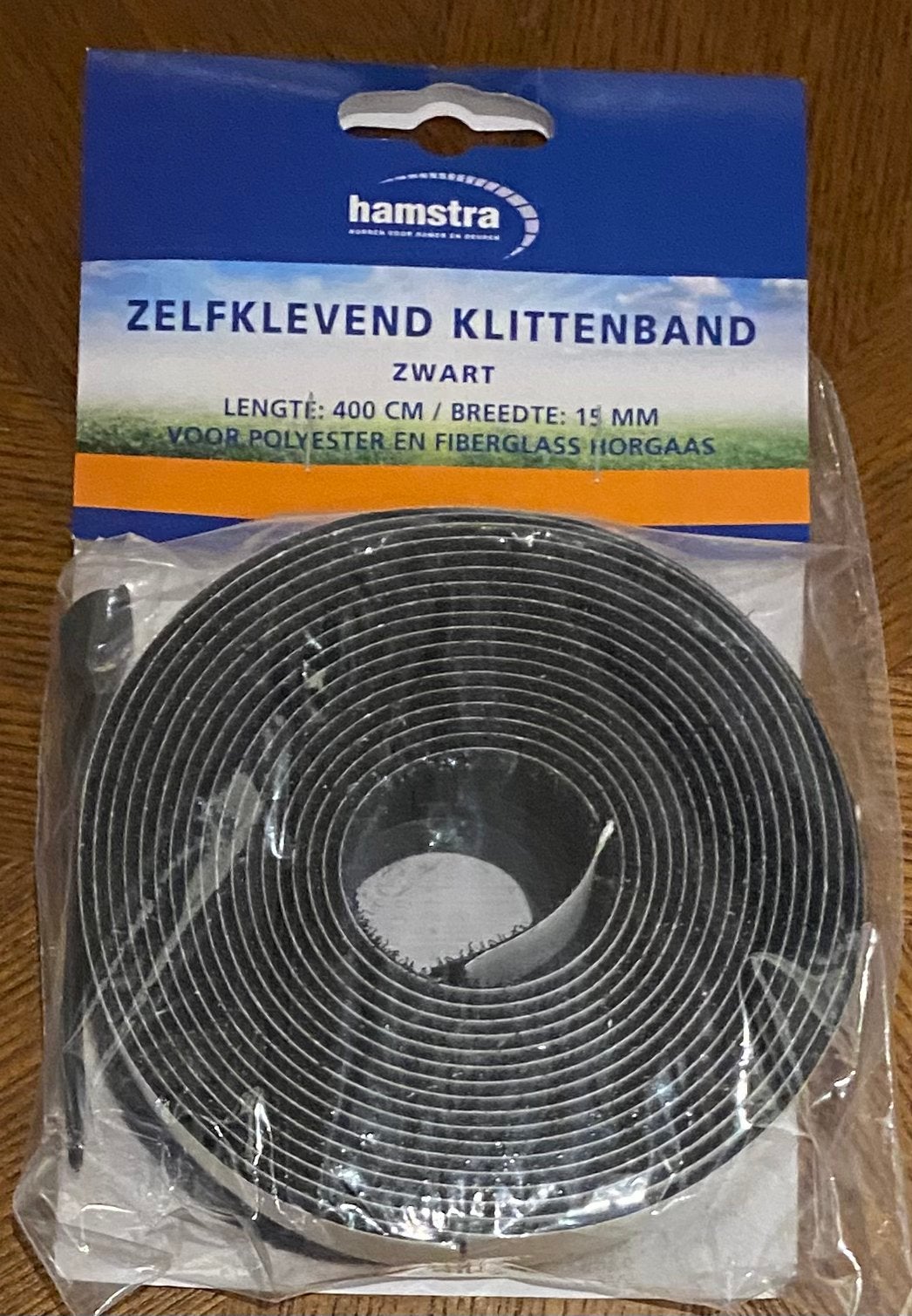 5 rollen zelfklevend (horren) klittenband nieuw zwart, Ophalen of Verzenden, Nieuw, Glasplaat, 160 cm of meer
