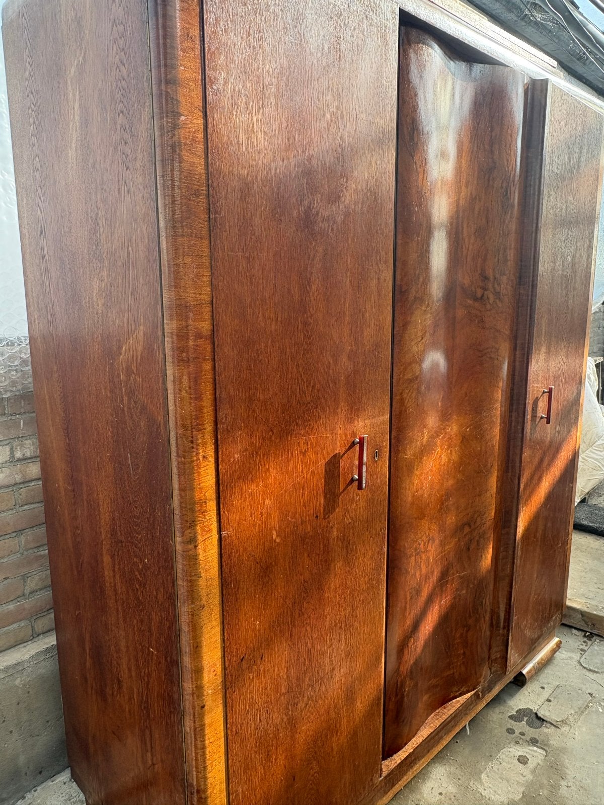 Vintage Linnenkast/Kledingkast - Jaren '30 Stijl, Ophalen, Gebruikt, 100 tot 150 cm, Overige houtsoorten