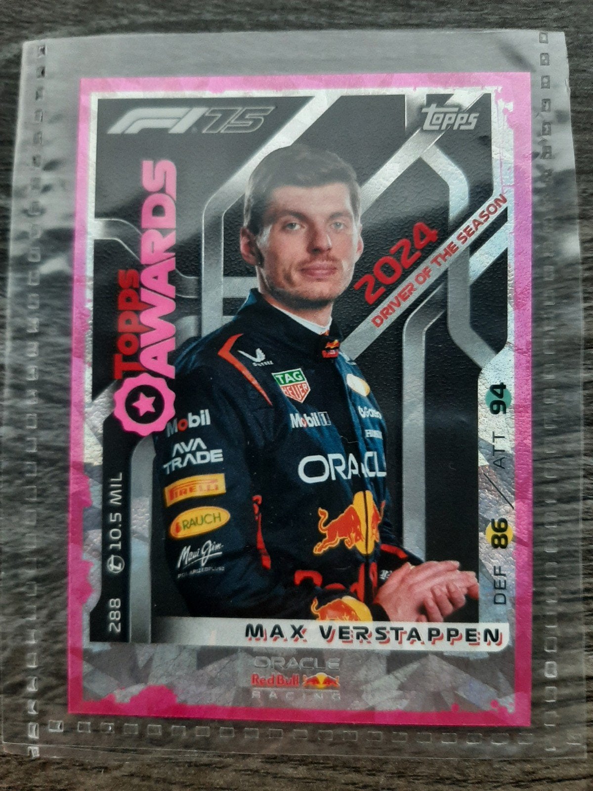 Max Verstappen Topps F1 2024 Driver of the Season kaart, Ophalen of Verzenden, Zo goed als nieuw, Plaatje