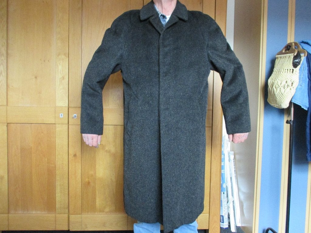 LANGE LODEN VINTAGE HEREN JAS, Ophalen, Heren