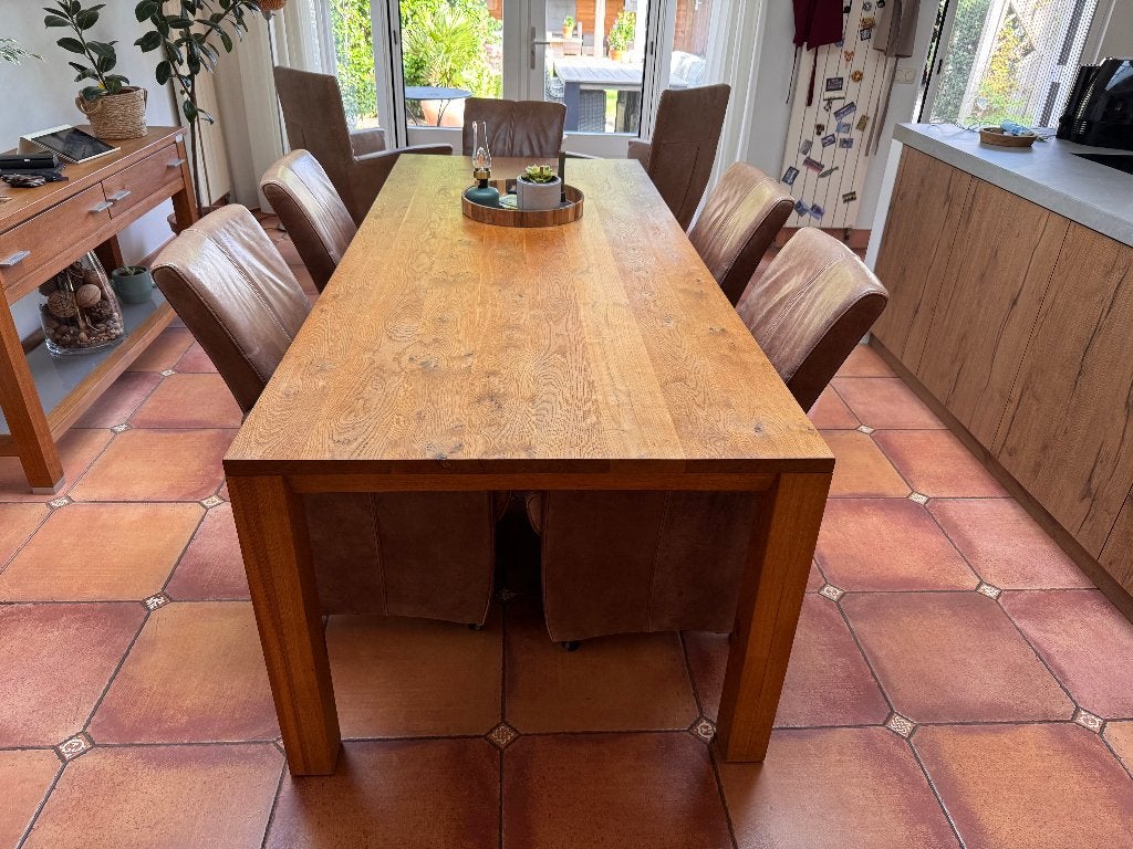 eetkamer stoelen (6), Ophalen, Gebruikt, Bruin, Leer