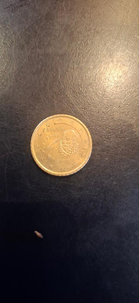 50 cent munt Spanje 2000, Ophalen of Verzenden, Spanje, 50 cent, Losse munt