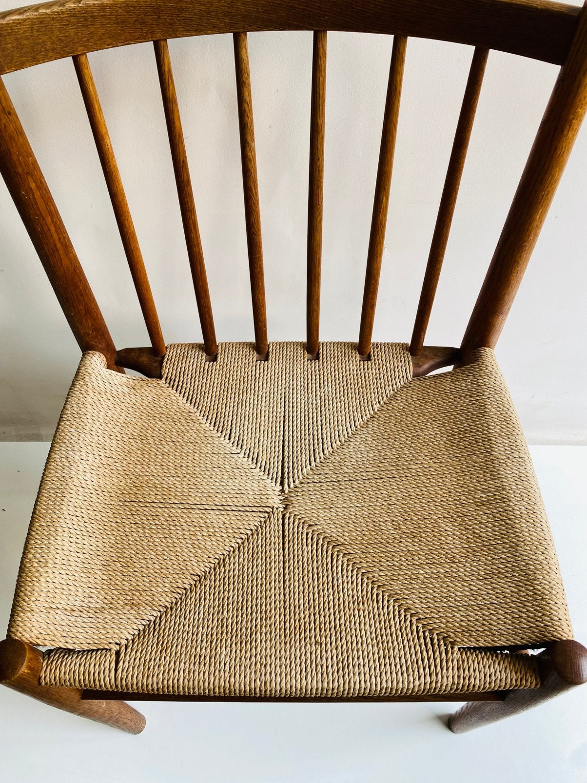 Eikenhouten FDB Møbler stoelen (4) design Jørgen Bækmark, Gebruikt, Bruin, Zweden, Scandinavisch