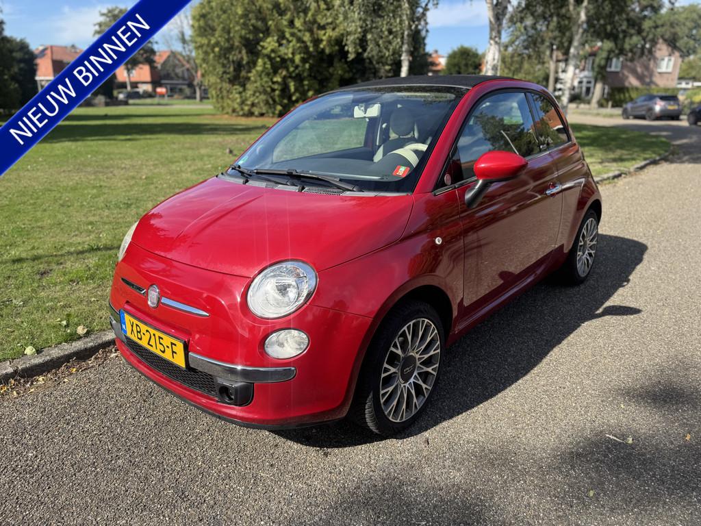 Fiat 500C 1.2 Rock 500 Cabrio, Leer, Airco (bj 2009), Auto's, Voorwielaandrijving, Euro 5, Gebruikt, 4 cilinders
