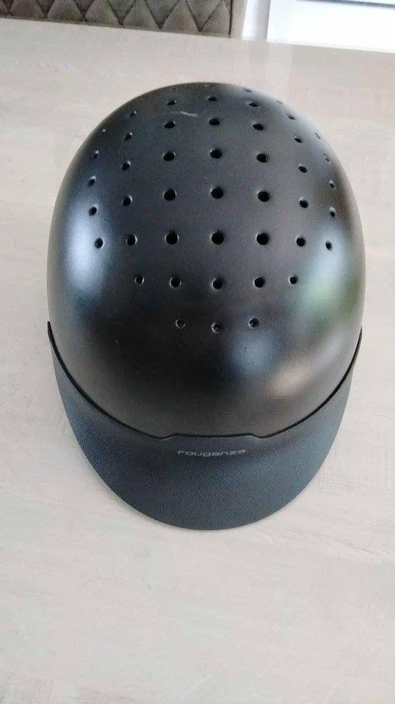zwarte paardrijhelm / cap / paardrijcap Fouganza, Dieren en Toebehoren, Paardrijkleding, Kinderen, Overige merken, Ophalen of Verzenden