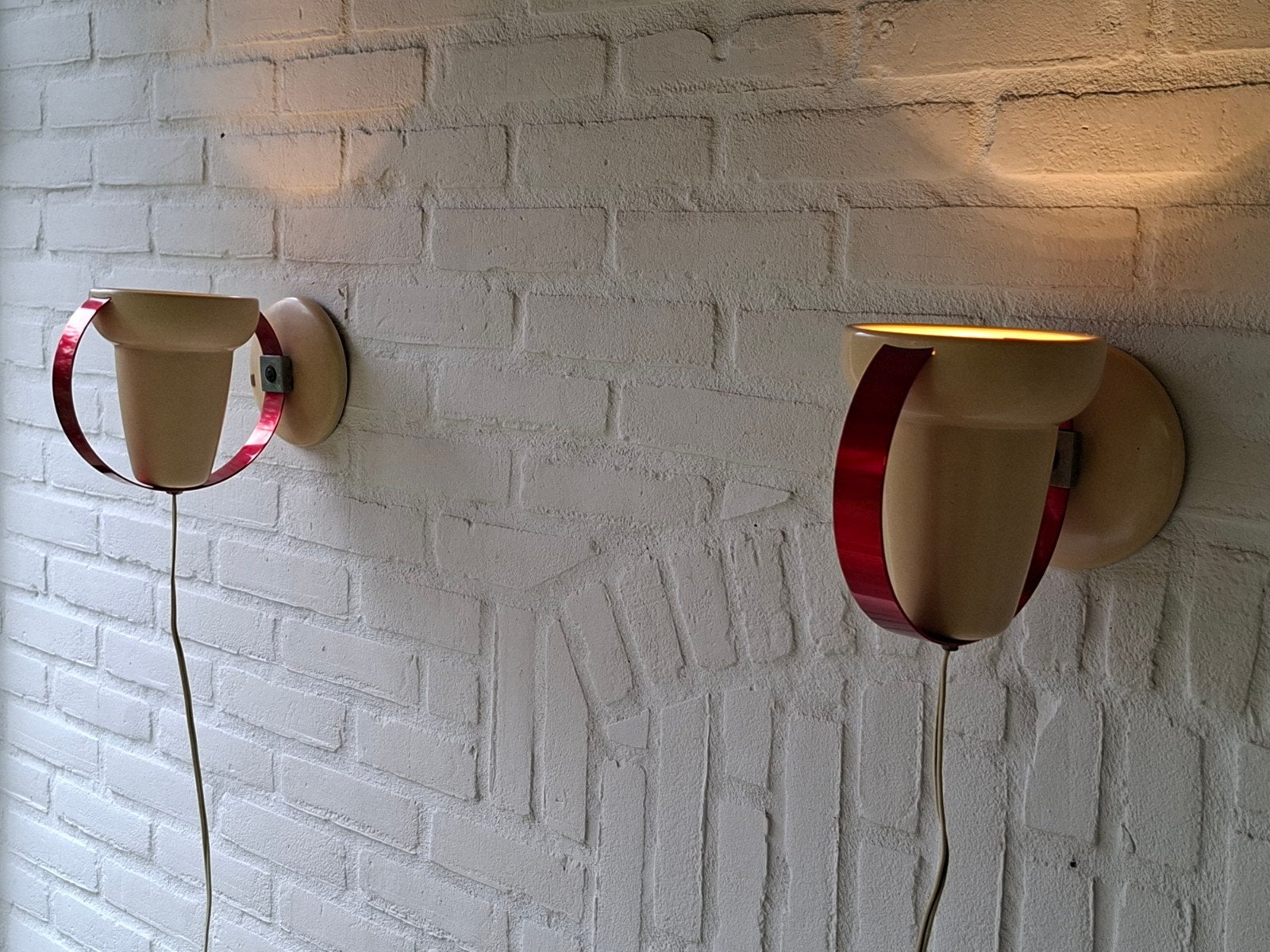 Vintage retro wandlamp Philips Charlotte Perriand jaren 60., Gebruikt, Philips, Metaal, E27 (groot)