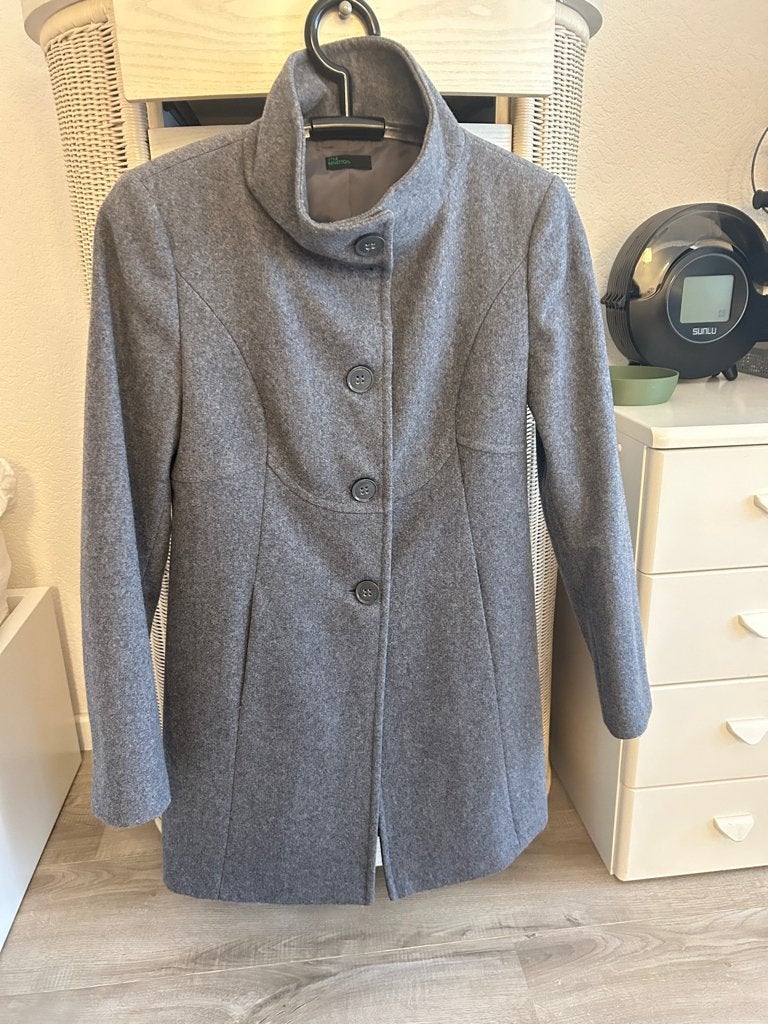 Benetton dames mantel, aanbieding nu €15,00, Benetton, Overige maten, Ophalen of Verzenden, Zo goed als nieuw