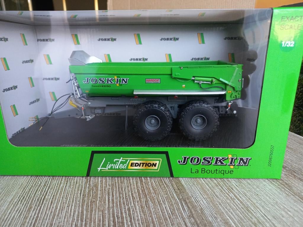 Joskin Trans Ktp 2 Asser Groene Grijze Kipper Limited UH, Ophalen of Verzenden, Nieuw, Tractor of Landbouw, Universal Hobbies