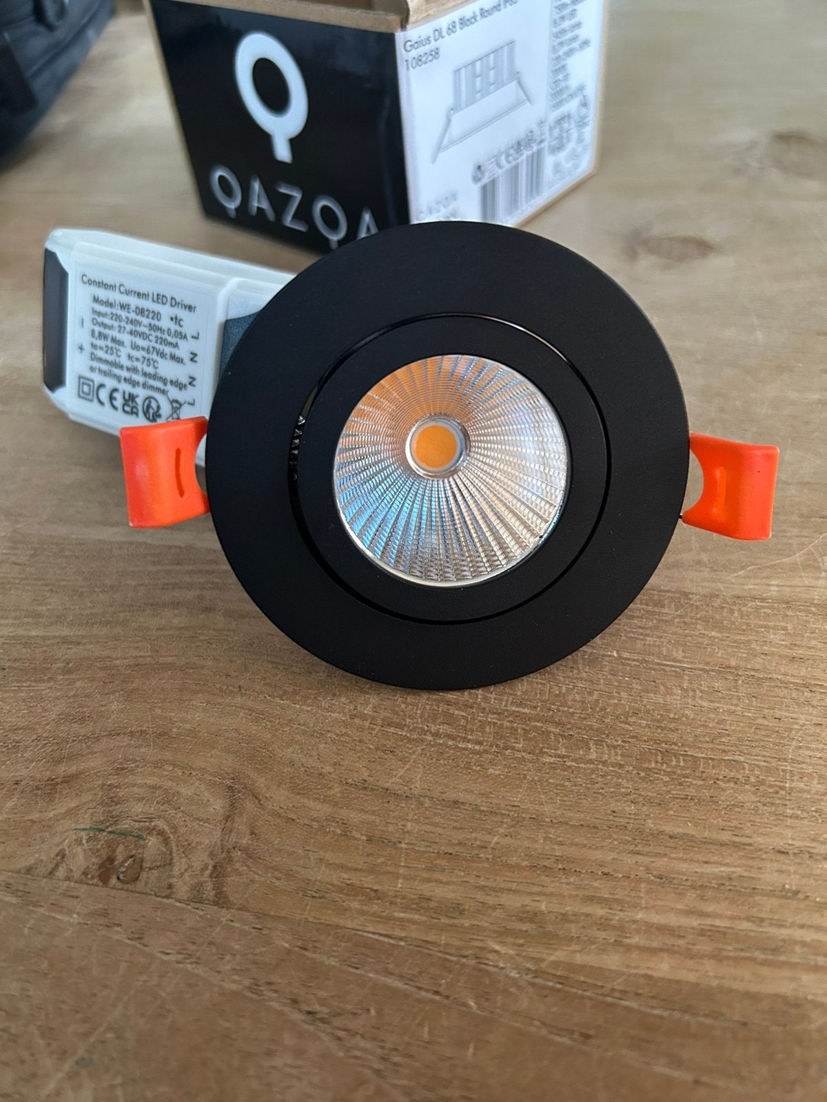 6 inbouwspots zwart nieuw!, Ophalen, Nieuw, LED, Geschikt voor plafondmontage