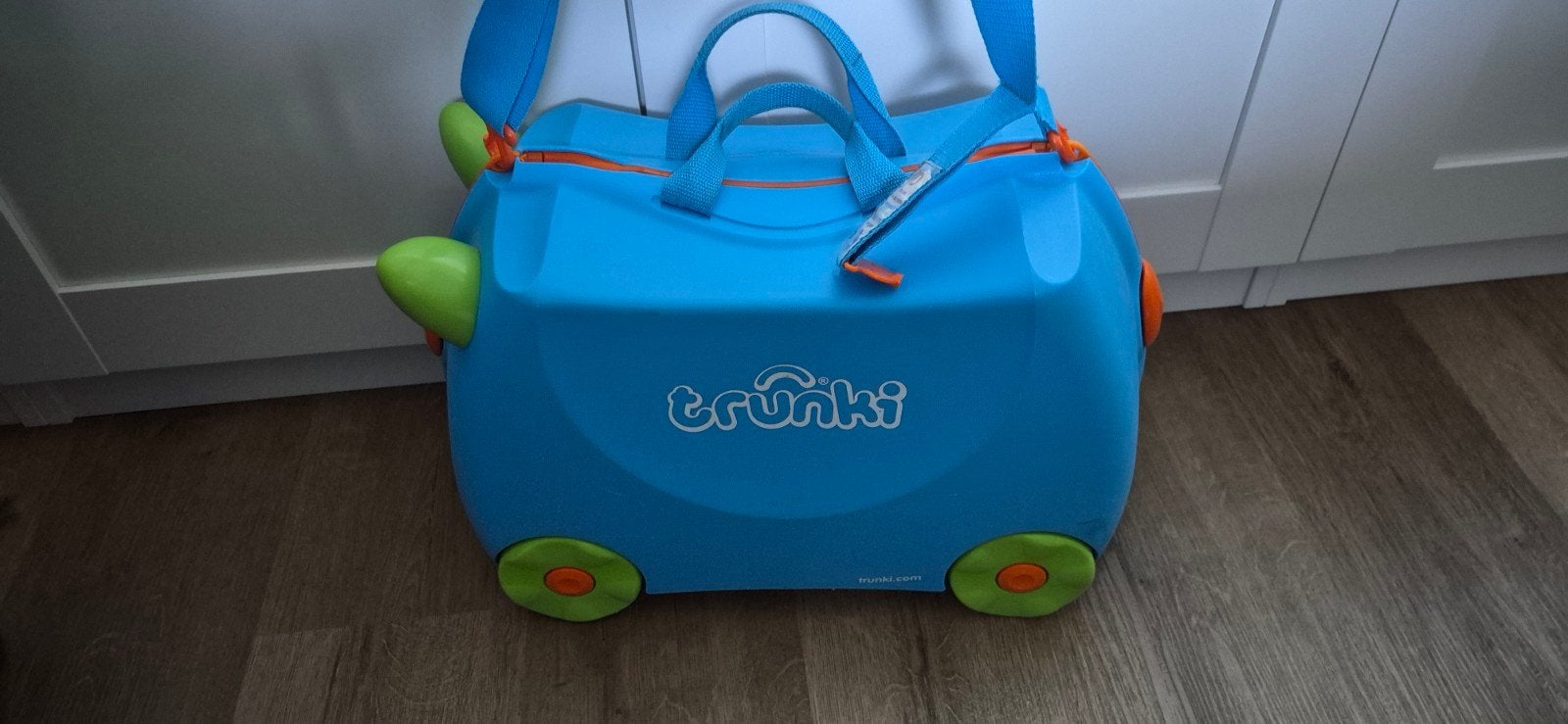 Trunki Kinderkoffer Blauw - Handige Reisgenoot, Wieltjes, Gebruikt, Hard kunststof, Minder dan 50 cm