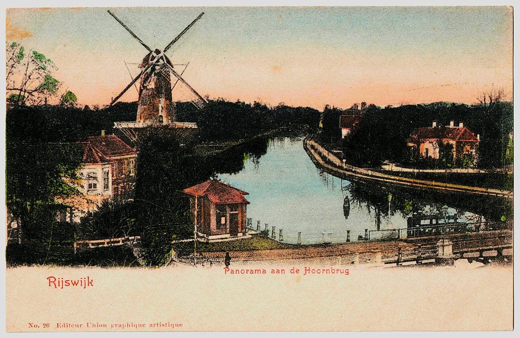 Rijswijk ZH 50, panorama Hoornbrug, ca. 1900, ongelopen, Verzenden, Voor 1920, Ongelopen, Zuid-Holland