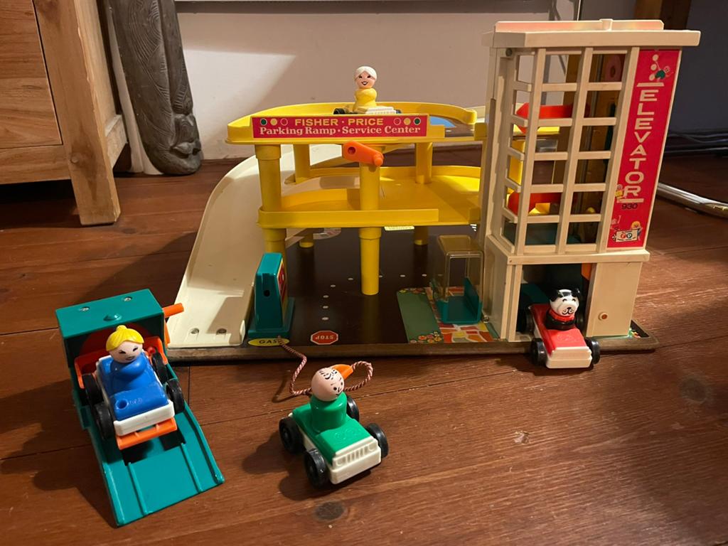 Fisher-Price garage, Ophalen, Gebruikt, Speelset