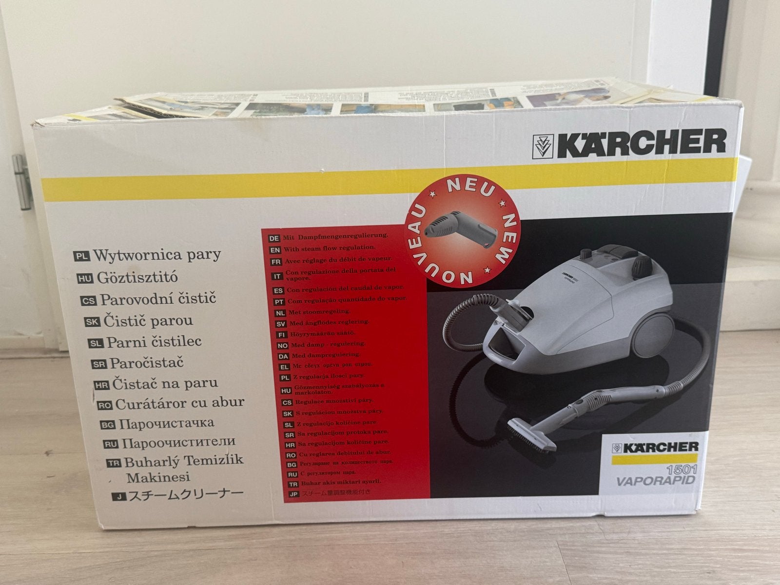 Kärcher 1501 Vaporapid Stoomreiniger - Nieuw in doos, Inclusief accessoires, Kärcher, Nieuw, Ophalen of Verzenden