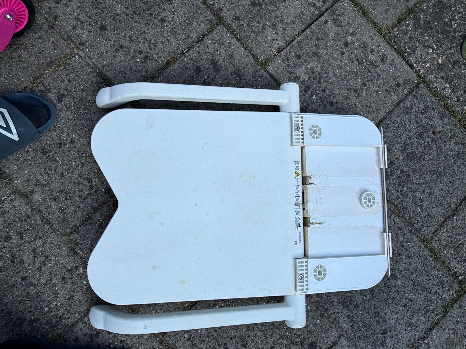 Etac Relax douchestoel met armleuningen en beensteun - wit, Ophalen