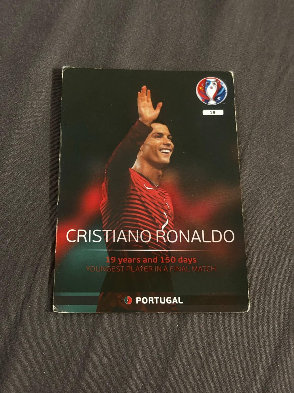 Cristiano Ronaldo Panini Adrenalyn UEFA EURO 2016 Kaart, Ophalen of Verzenden, Gebruikt, Losse kaart