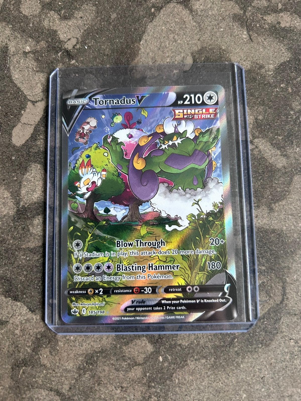 Tornadus V 185/198 Alternate Full Art – Chilling Reign – NM, Ophalen of Verzenden, Nieuw, Losse kaart, Foil
