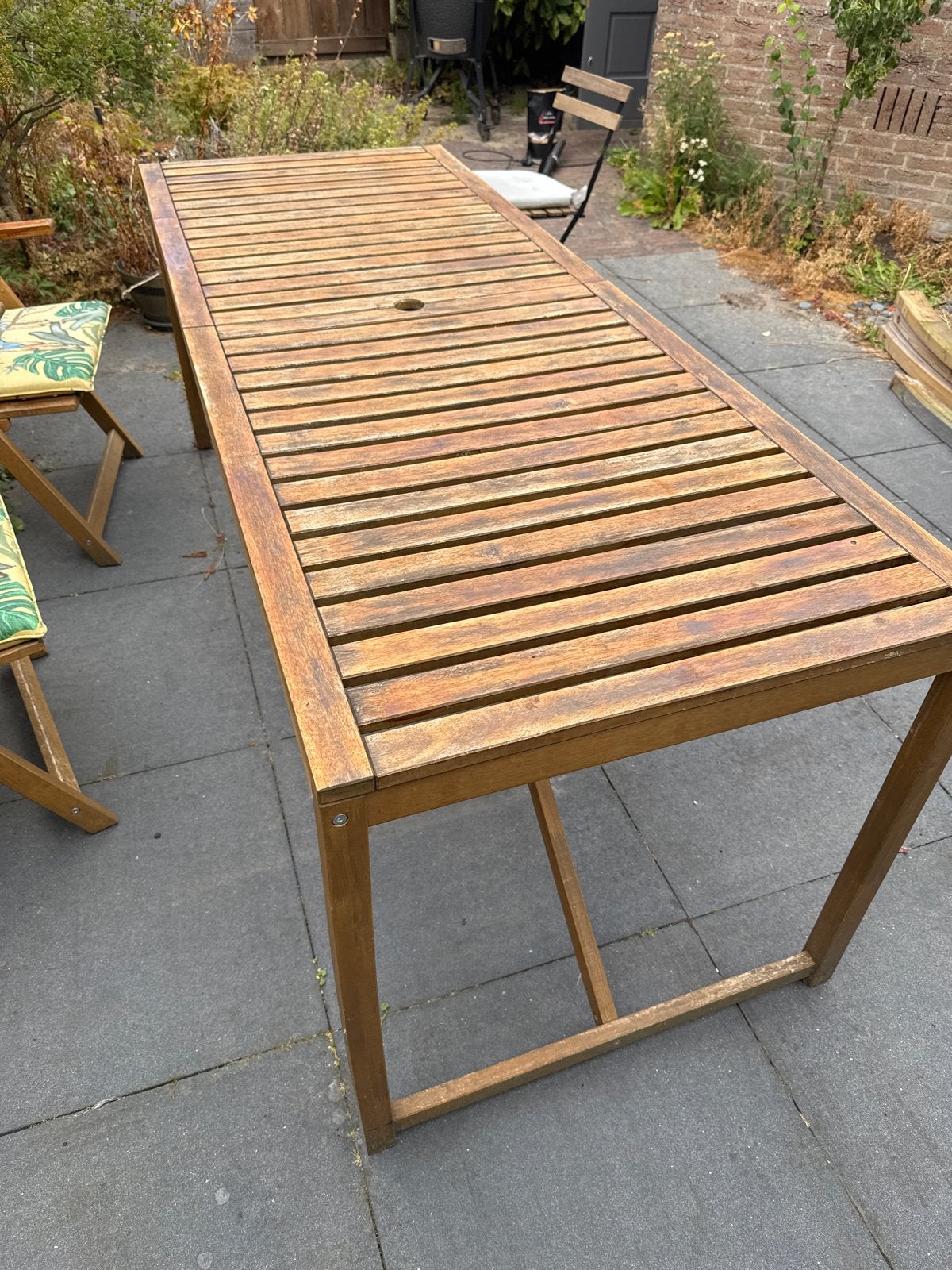 Houten tuintafel - Gebruikt, Ophalen, Gebruikt, Rechthoekig, Hout