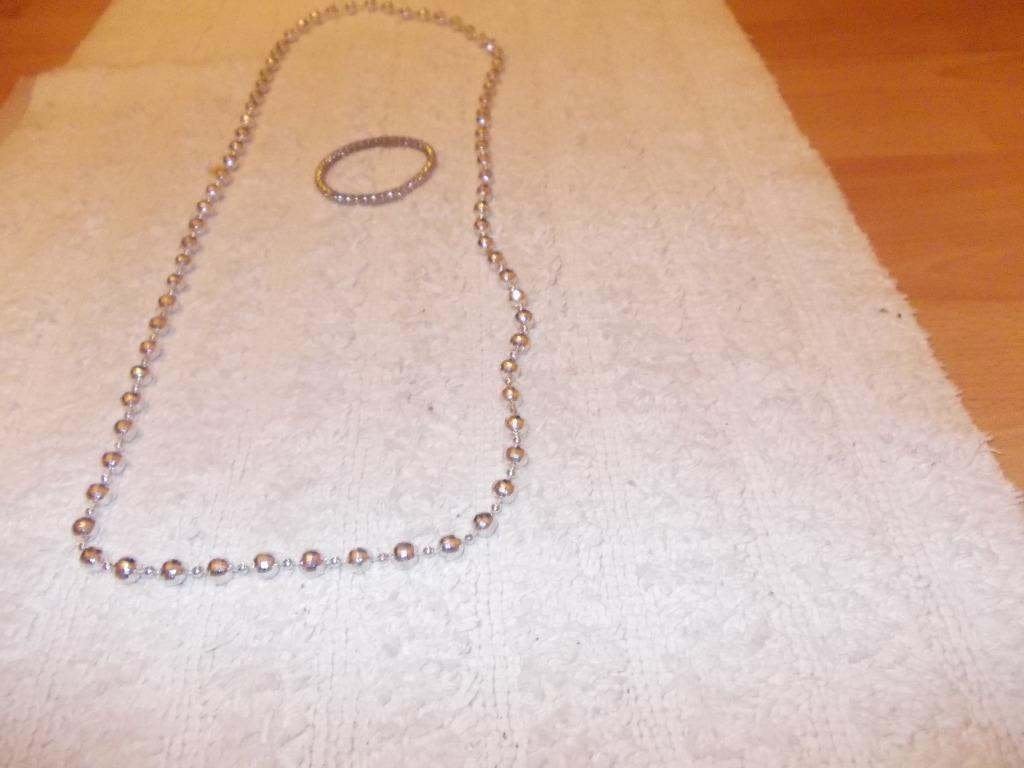 1m20 lange zilverkleurige ketting en armband, Sieraden, Tassen en Uiterlijk, Kettingen, Ophalen, Zo goed als nieuw, Zilver, Overige materialen