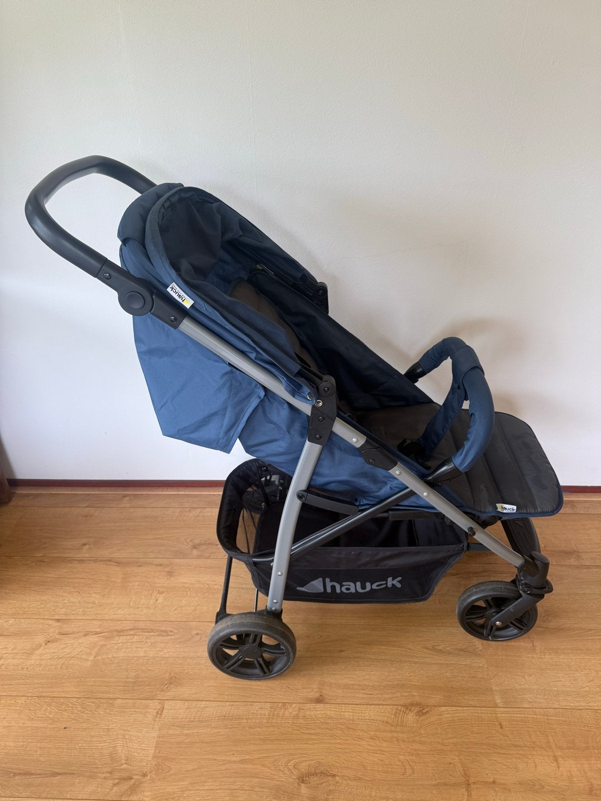 Hauck Rapid 4 kinderwagen - Blauw, inklapbaar, Ophalen, Gebruikt, Overige merken, Verstelbare rugleuning