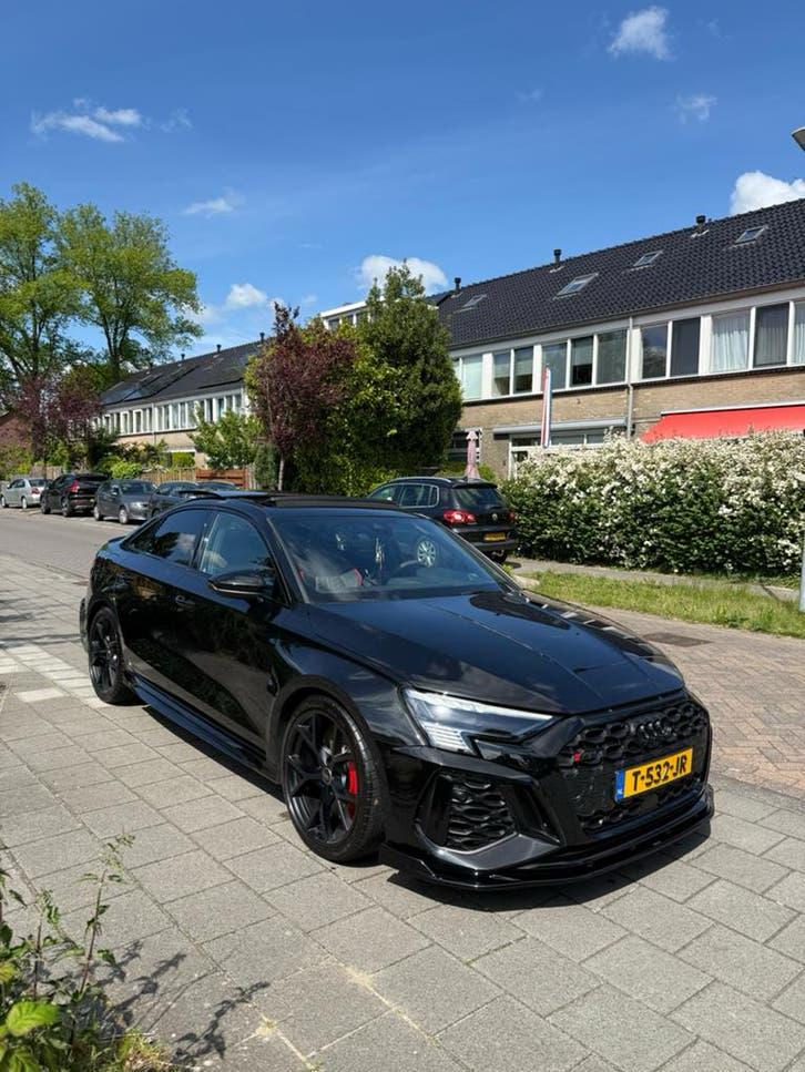 Audi RS3 Stage2 510pk, Dealer onderhouden, Sedan, Auto's, Audi, Automaat, Zwart, Zwart, Vierwielaandrijving