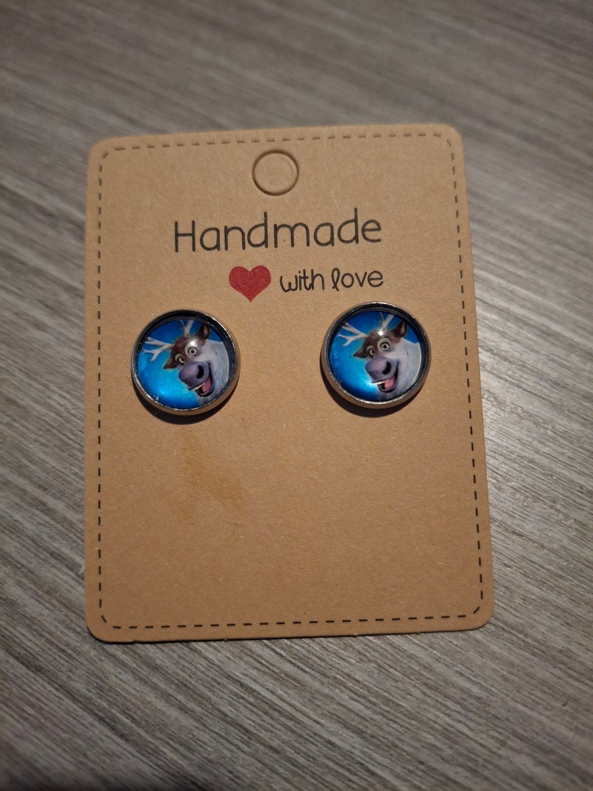 Nieuwe handgemaakte oorbellen met Frozen Sven, Overige materialen, Blauw, Nieuw, Ophalen of Verzenden