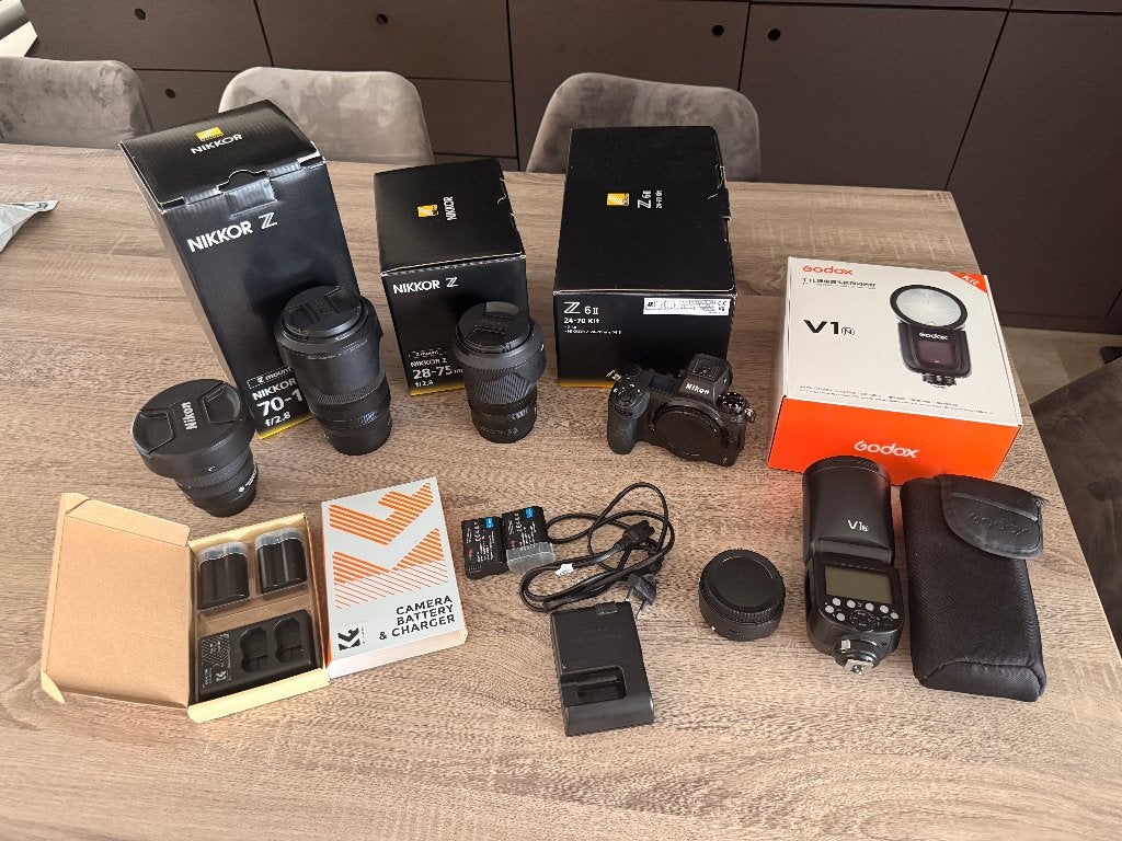 Nikon Z6II camera, volledige setup (zie omschrijving), Audio, Tv en Foto, Fotocamera's Digitaal, Gebruikt, Bluetooth, Ophalen of Verzenden
