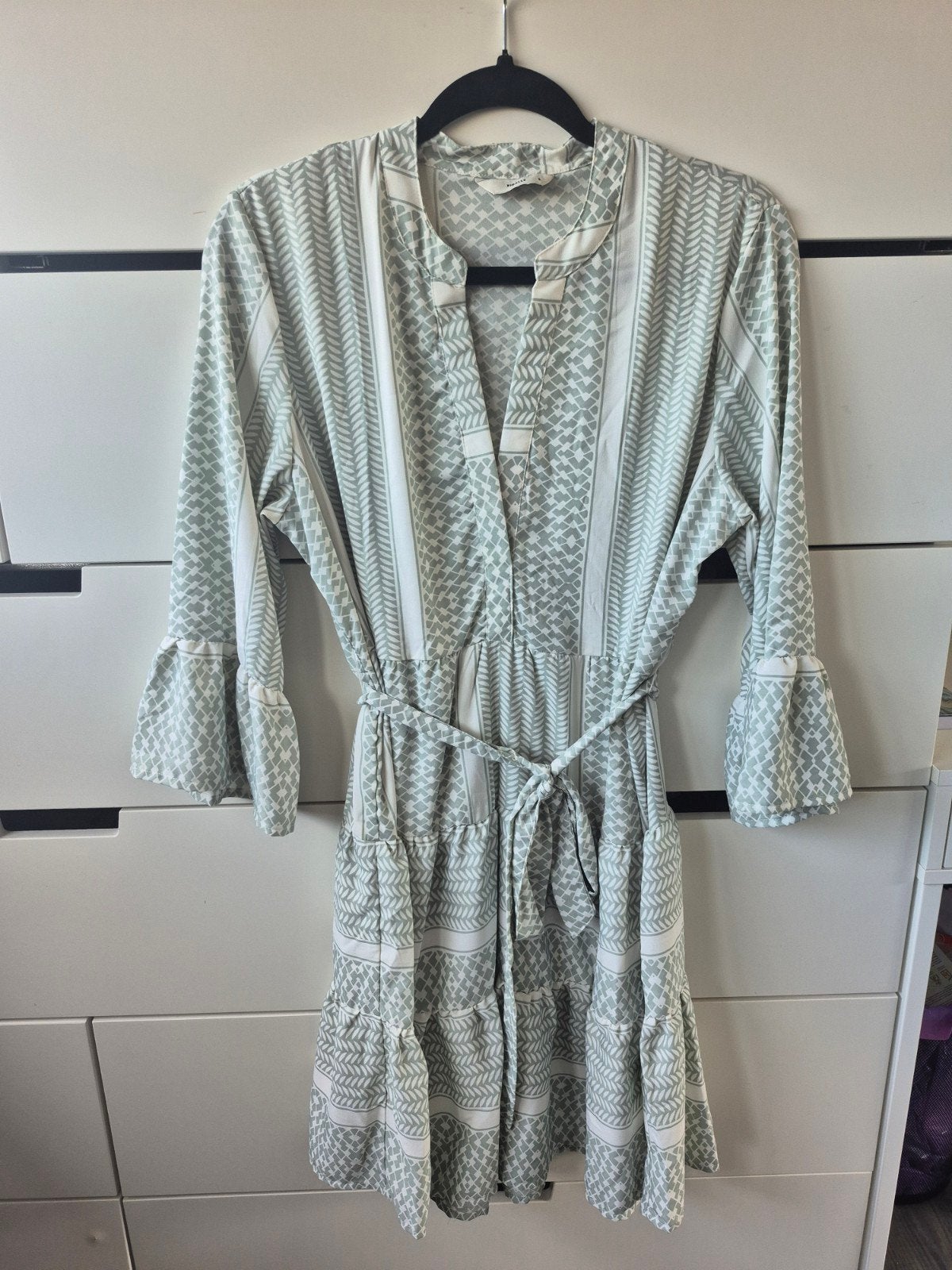 PIGALLE Jurk met print en strikceintuur - Maat L, Kleding | Dames, Jurken, Ophalen of Verzenden