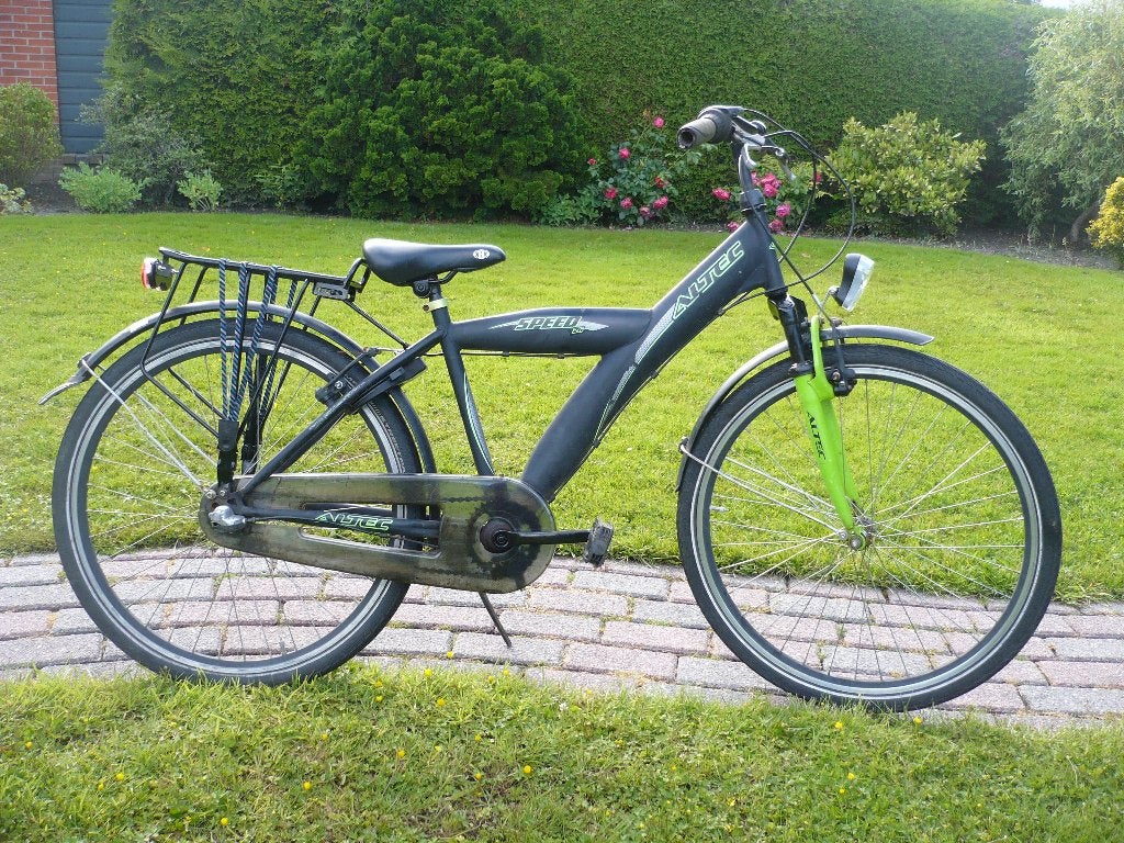 Stoere 26 inch jongensfiets met 3 versnellingen, Ophalen, Gebruikt, Staal, Terugtraprem
